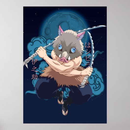 Poster Inosuke Hashibira Kimetsu No Yaiba (Devant)