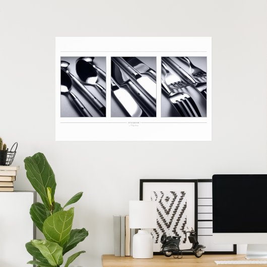 Poster Inoxydable (Bureau à domicile)