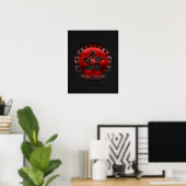 Poster Inposition d'orchidée rubis de Hong Kong sur l'imp (Bureau à domicile)