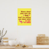 Poster Inquiète de votre propre choix Sin Pro (Cuisine)