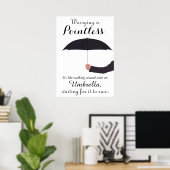 Poster Inquiète Est Inondée (Bureau à domicile)