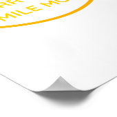 Poster Inquiète moins, sourire plus design de texte jaune (Coin)