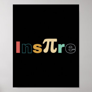 Poster Ins-pi-re Retro Math Enseignant Math Nerd Et Jour
