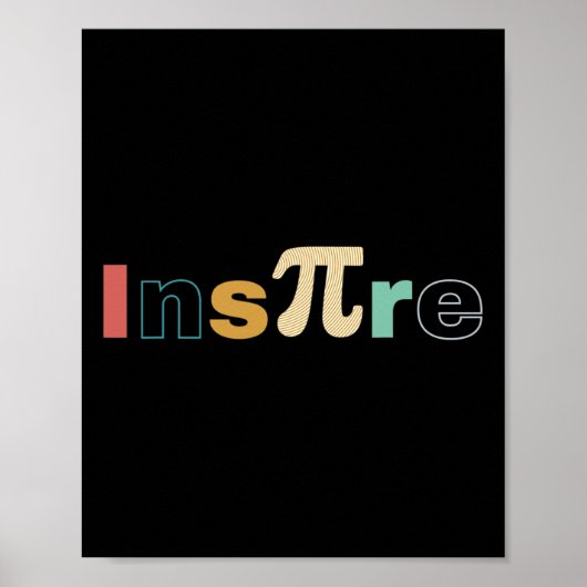 Poster Ins-pi-re Retro Math Enseignant Math Nerd Et Jour (Devant)