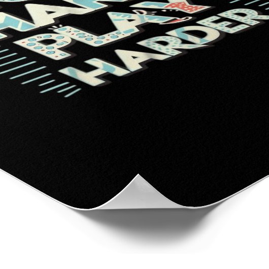 Poster Inscription Travail dur Lecture dur classique (Coin)