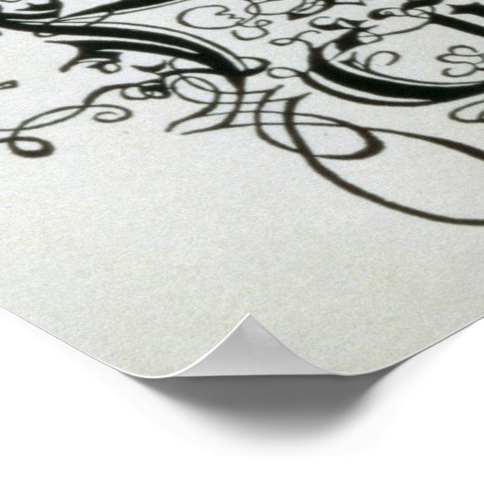 Poster Inscriptions en écriture gothique (Coin)