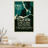 Poster Inscrivez-vous maintenant Classes gratuites Adulte (Cuisine)