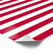 Poster Inscrivez-vous pour voter Rouge Blanc et Bleu rayé (Coin)