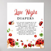 Insect Lady Night Diaper Baby shower Jeu