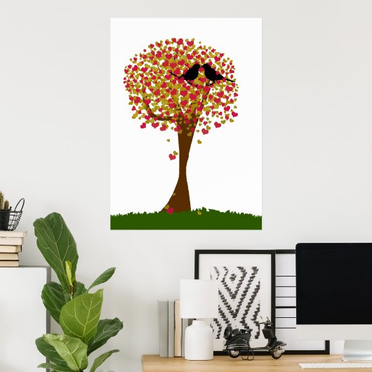 Poster Inséparables d'automne (Bureau à domicile)