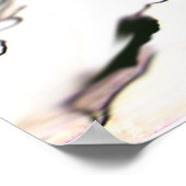 Poster INSÉPARABLES D'HIVER DANS LA NEIGE Noir Blanc (Coin)