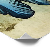 Poster inséparables, perchés sur une branche fleurie. (Coin)
