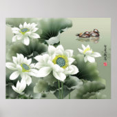 Poster Inséparables sur l'étang en jeu (Devant)