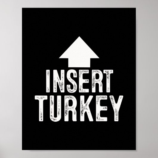 Poster Insérer flèche pointant dinde Thanksgiving Hallowe (Devant)