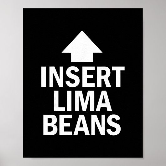 Poster Insérer Haricots de Lima Drôle de Point d'Action d (Devant)