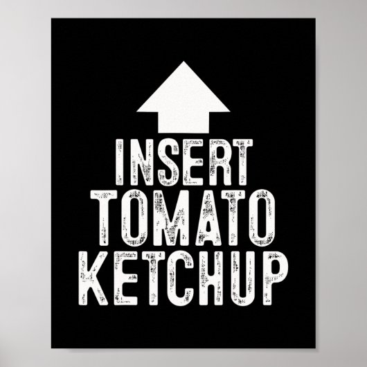 Poster Insérer la sauce tomate Halloween flèche pointant  (Devant)