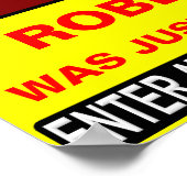 Poster (Insérer le nom) Panneau d'avertissement de la sal (Coin)