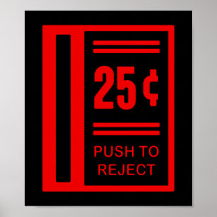 Poster Insérer Une Pièce Pour Jouer Jeu Vidéo Arcade