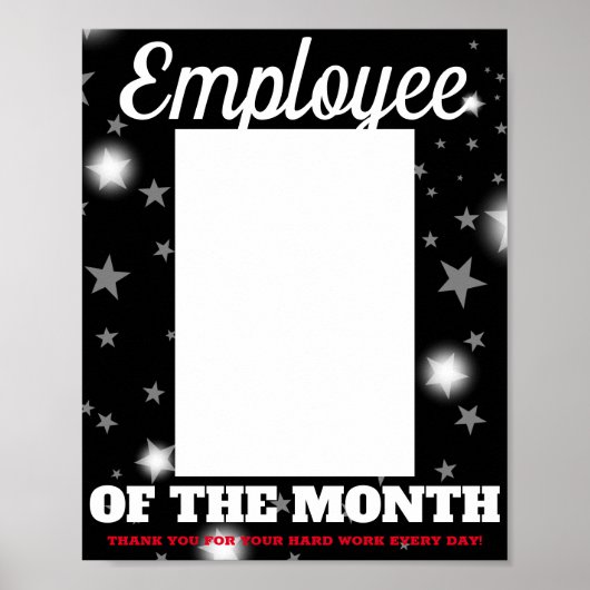 Poster Insérez photo couleur personnalisée employé du moi (Devant)