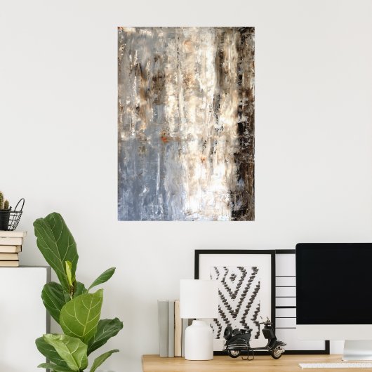 Poster 'Insightful' Neutral Art Abstrait Imprimer (Bureau à domicile)