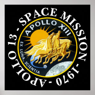 Poster Insigne de mission spatiale Apollo 13 1970