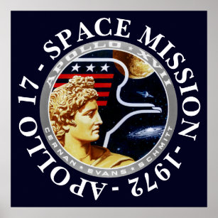 Poster Insigne de mission spatiale Apollo 17 1972