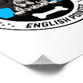 Poster Insigne d'illustration de pointeur anglais (Coin)