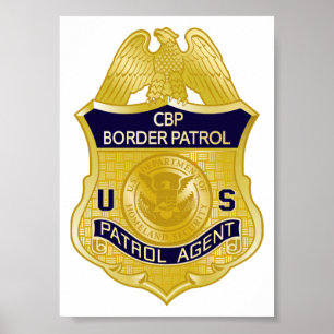 Poster Insigne du contrôle aux frontières des États-Unis