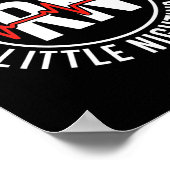 Poster Insignifiant badge d'infirmière ratcheuse nocturne (Coin)