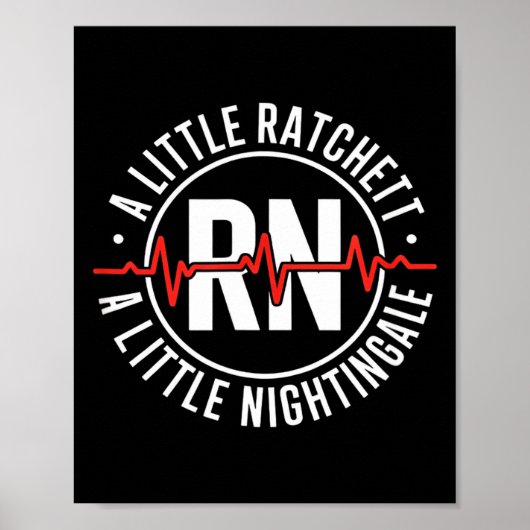 Poster Insignifiant badge d'infirmière ratcheuse nocturne (Devant)