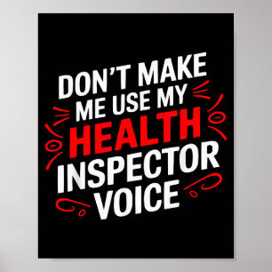 Poster Inspecteur de la santé Profession Santé publique