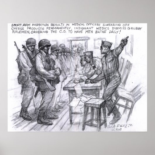 Poster Inspection à bras courts (Devant)