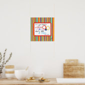 Poster inspirant avec l'art d'un papillon (Cuisine)