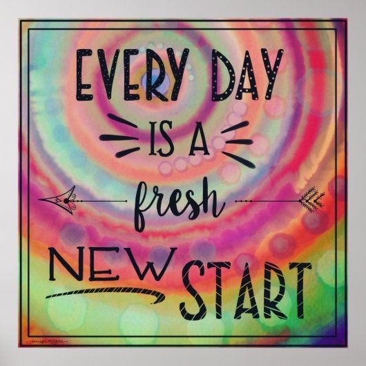 Poster Inspirant Colorful Fresh New Start Classroom (Devant)