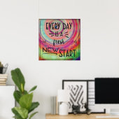 Poster Inspirant Colorful Fresh New Start Classroom (Bureau à domicile)