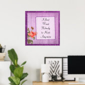 Poster inspirant de Pretty Purple sur la douleur (Bureau à domicile)