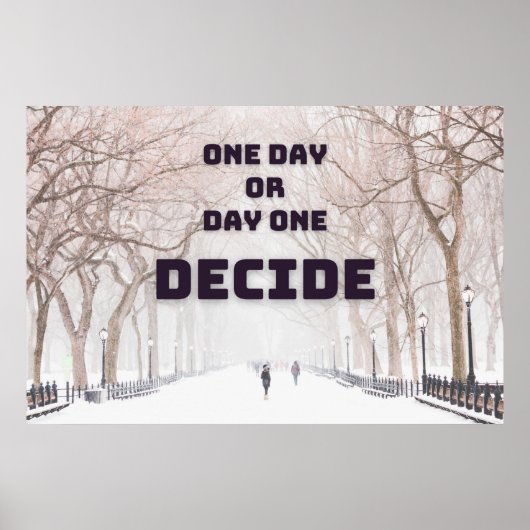 Poster inspirant "DECIDE" (Devant)