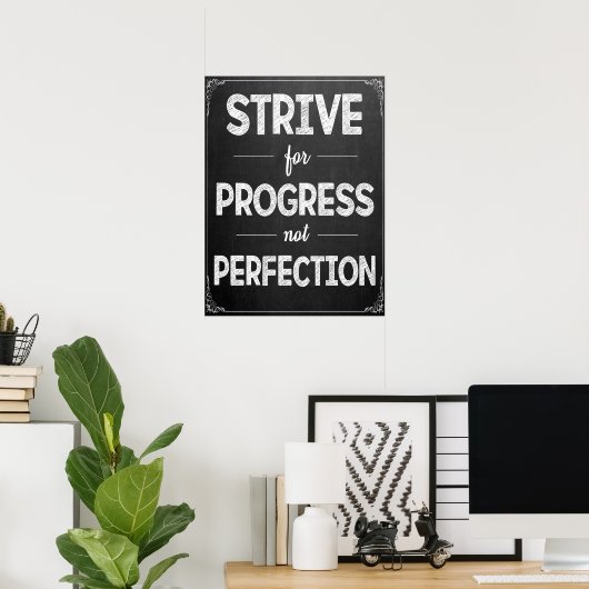 Poster inspirant en classe en tableau de bord (Bureau à domicile)