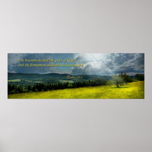 Poster Inspirant - Espoir éternel - Psaumes 19-1 (Devant)
