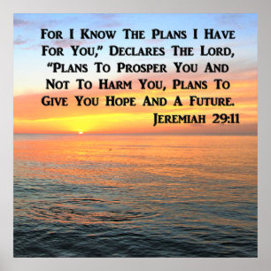 POSTER INSPIRANT JEREMIAH 29:11 SUNRISE