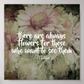 Poster inspirant Matisse citation fleurs d'affiche (Devant)