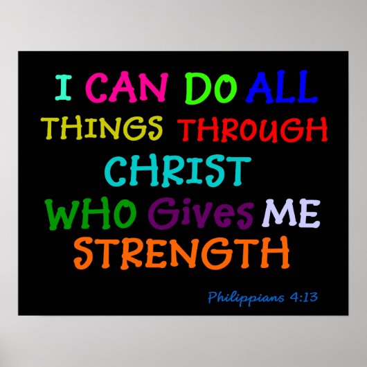 Poster inspirant Philippians Bible Ecriture (Devant)