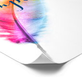 poster inspirant simplifier l'art coloré plume (Coin)