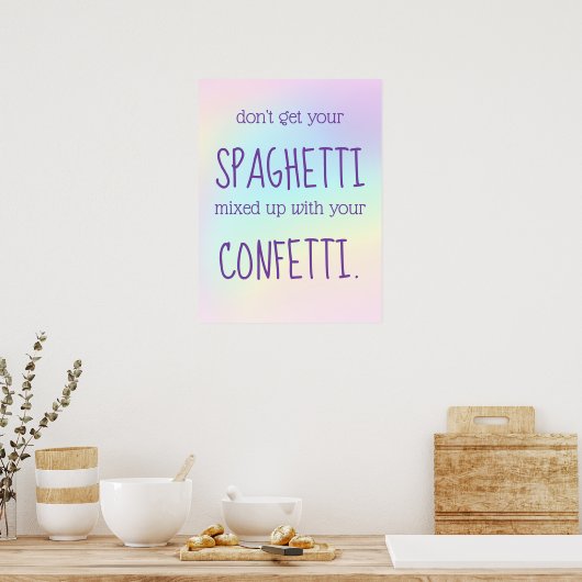 Poster inspirant Spaghetti Confetti (Cuisine)