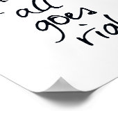 Poster Inspirant typographie scandinave noir et blanc (Coin)