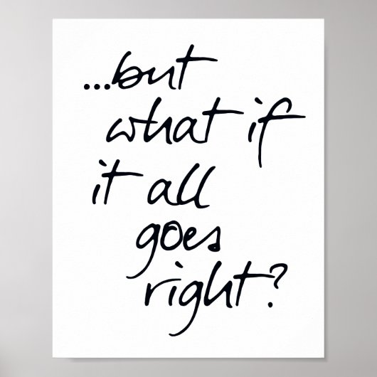 Poster Inspirant typographie scandinave noir et blanc (Devant)