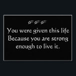 Poster inspirant - Vie<br><div class="desc">Nous avons tous besoin d'un peu d'inspiration - ajoutez un cadre et mettez-le dans votre chambre,  votre bureau ou votre classe.</div>