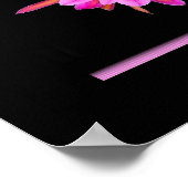 Poster Inspiration Belles Fleurs Roses (Coin)