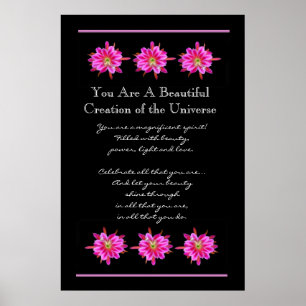 Poster Inspiration Belles Fleurs Roses