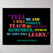 Poster Inspiration Benjamin Franklin Citation (Devant)